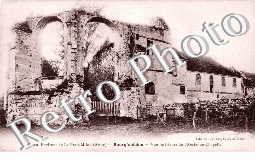 Bourgfontaine. Vue intérieure de l'ancienne chapelle