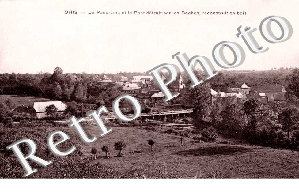 le panorama et le pont detruit par les Boches