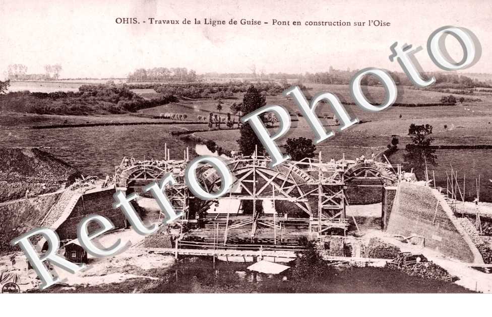 travaux de la ligne de Guise Pont en construction