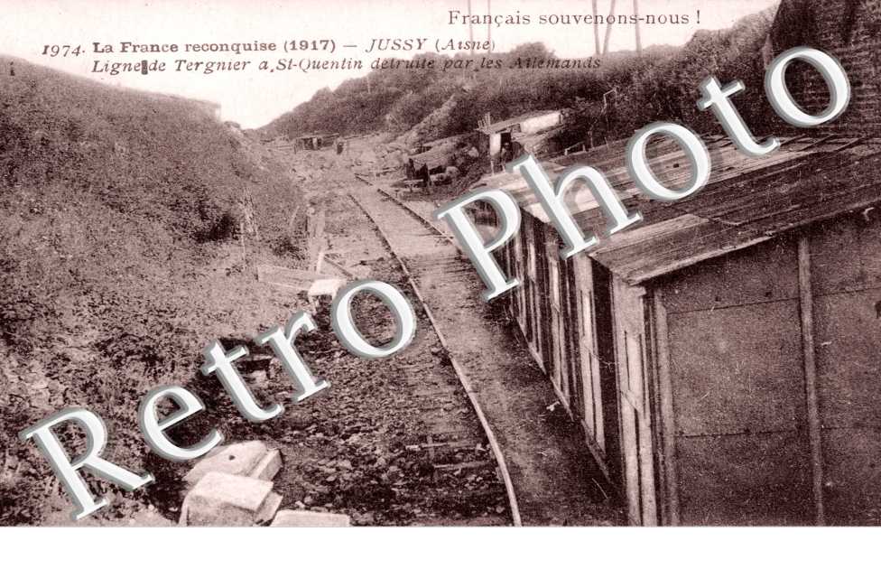 Ligne de Tergnier a St Quentin detruite par les Allemands