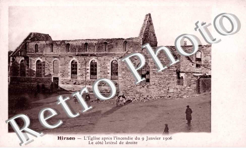 L'Eglise incendiee le 9 janvier 1906
