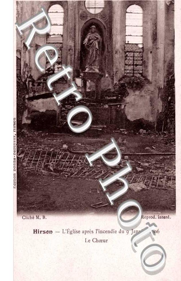L'Eglise apres l'incendie de 1906, le Choeur