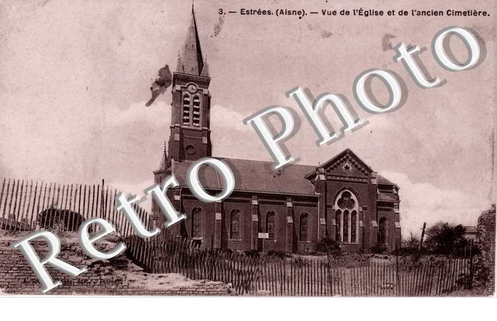 vue de l'eglise et de l'ancien cimetiere