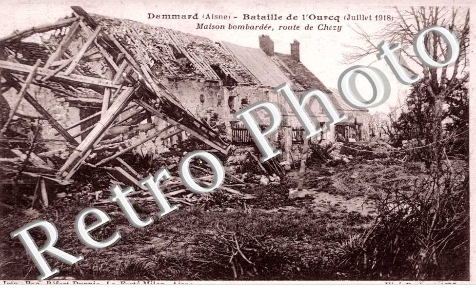 maison bombardée route de Chezy