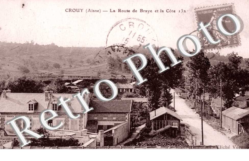 la route de Braye et la cote 132