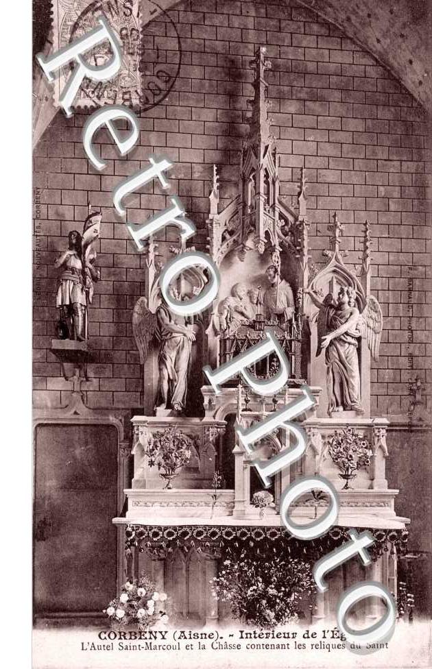 Interieur de l'Eglise -  Autel saint Marcoul et la chasse