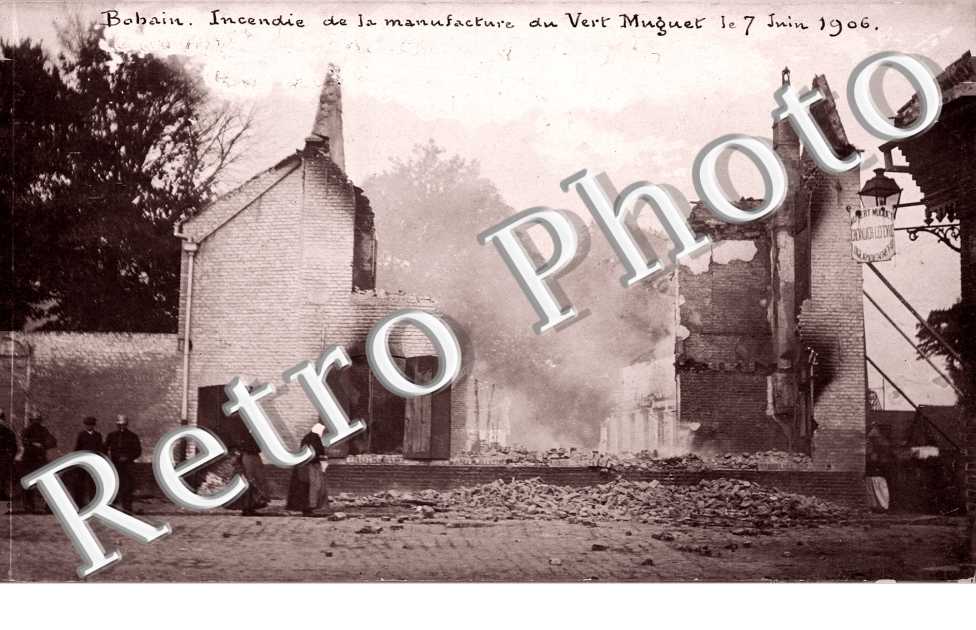 incendie de la manufacture du vert Muguet le 7 juin 1906