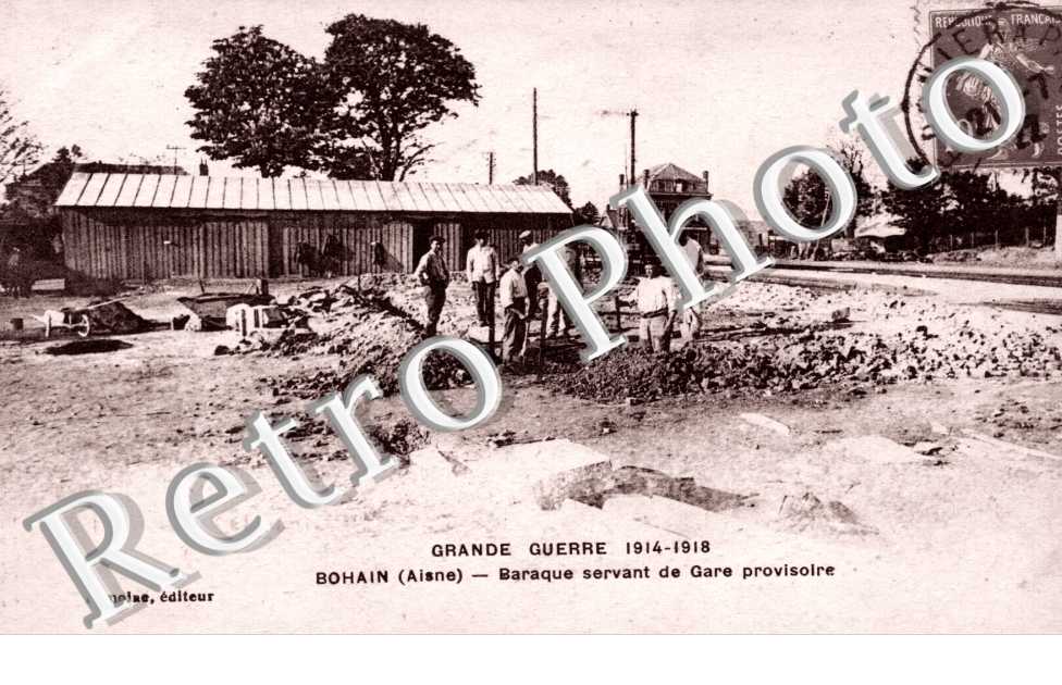 Baraque servant de gare provisoire