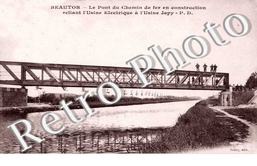 Le Pont du Chemin de Fer en construction