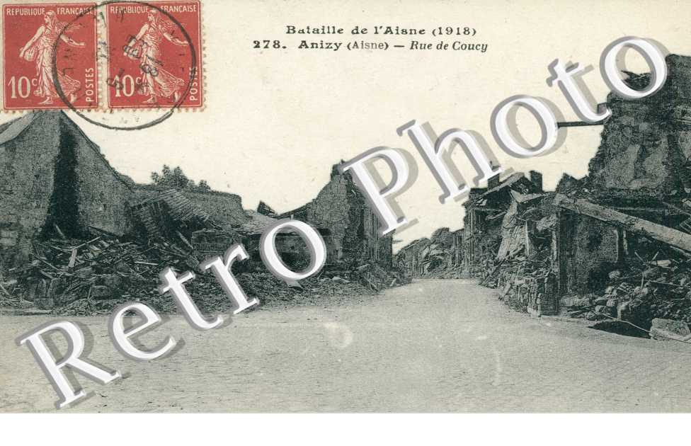 rue de Coucy - bataille de l'Aisne - ruines