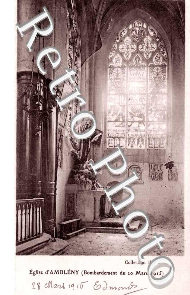 l'eglise  bombardement du 19 mars 1915