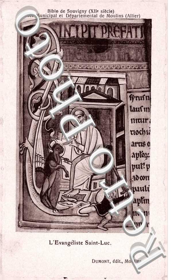 Bible de Souvigny L'Evangeliste Saint-Luc