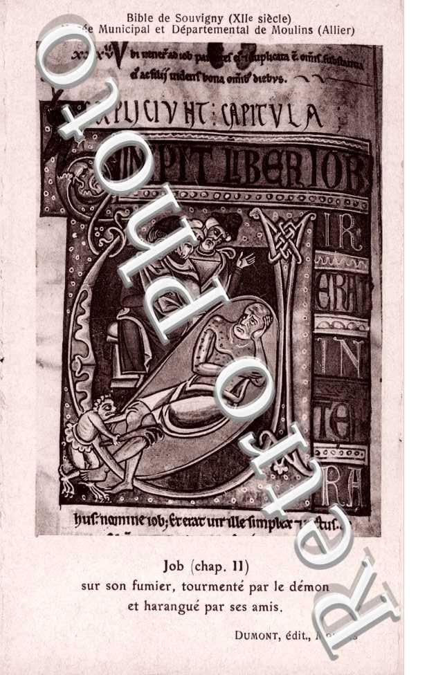 Bible de Souvigny Job sur son fumier