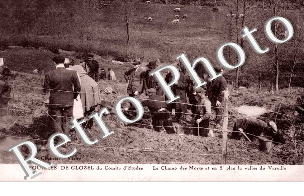 fouilles de Glozel du comite d'etudes