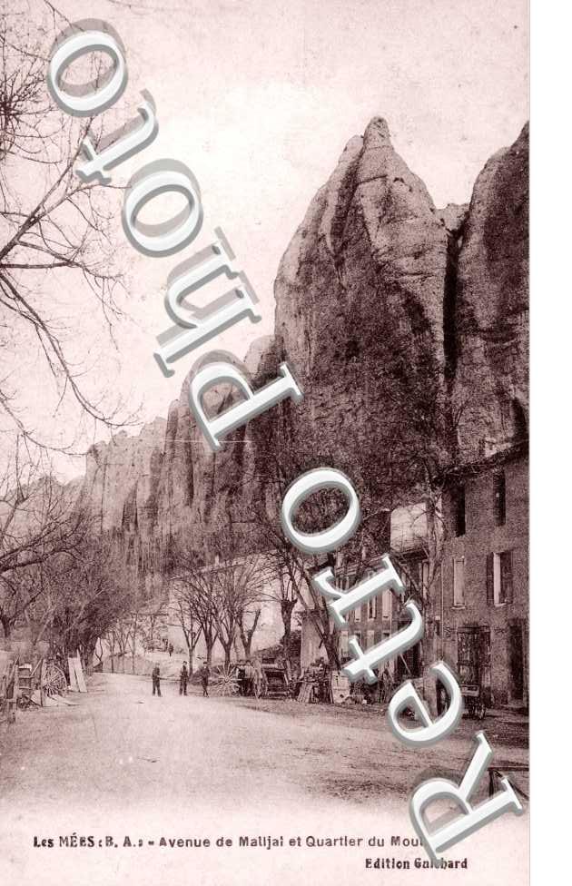Avenue de Malijai et quartier du moulin