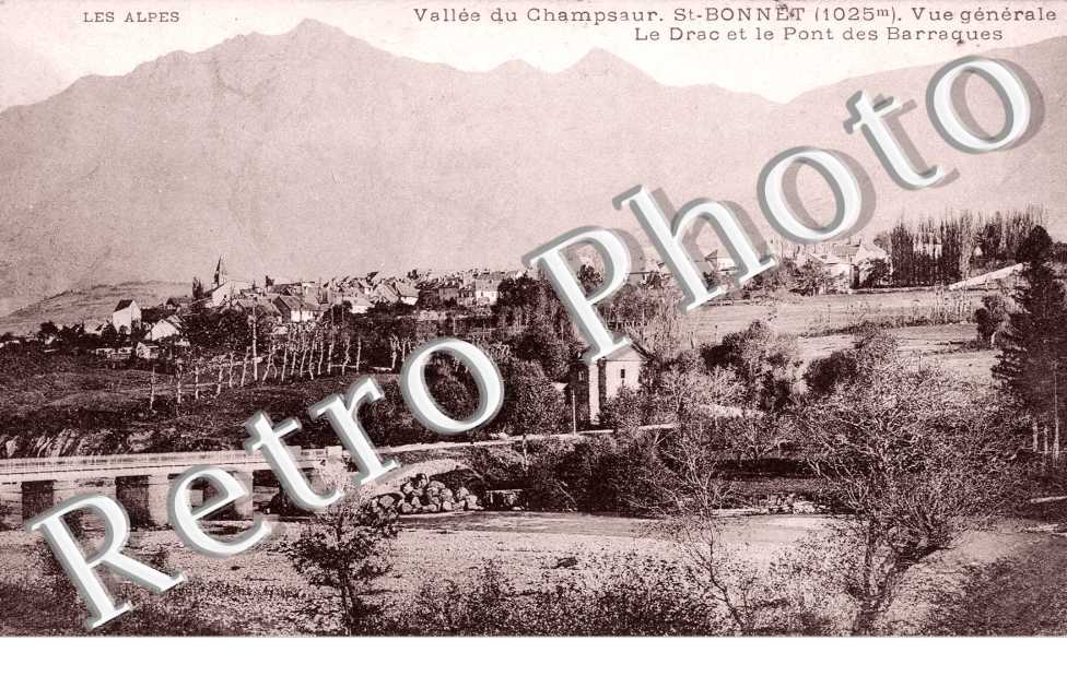 Vue generale - le Drac et le pont des barraques