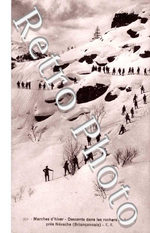 Descente dans les rochers de Lacour - Marches d'hiver