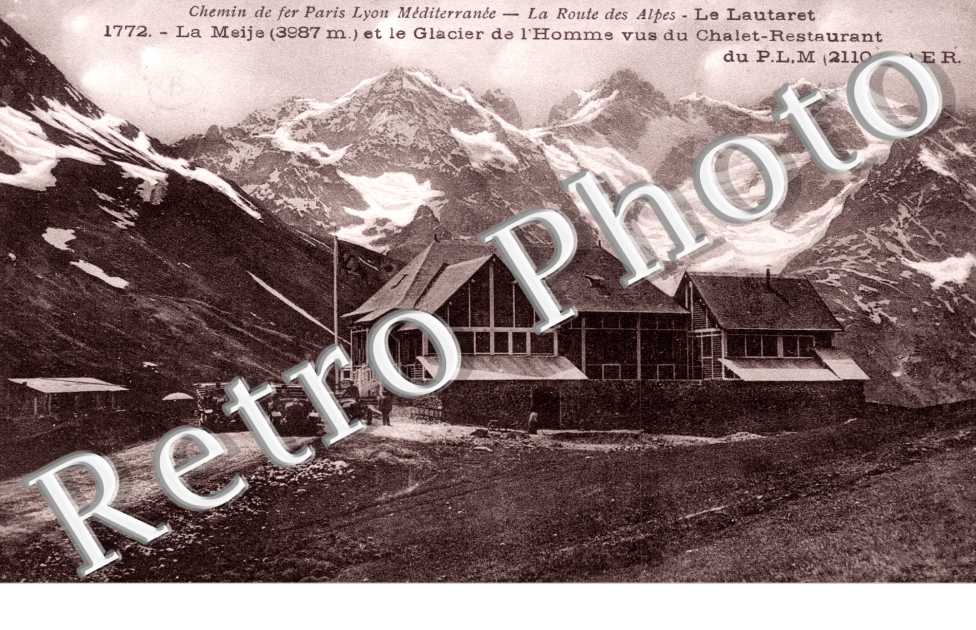 la Meije et le Glacier de l'Homme vus du Chalet-Restaurant