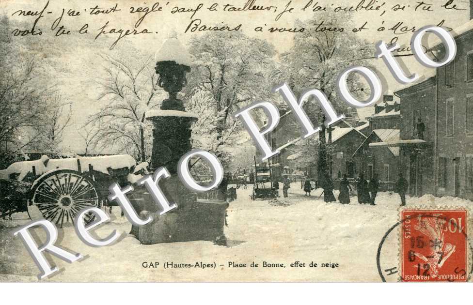 place de Bonne effet de neige