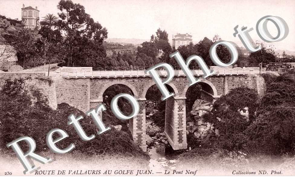 Route de Vallauris au Golfe Juan - le pont neuf