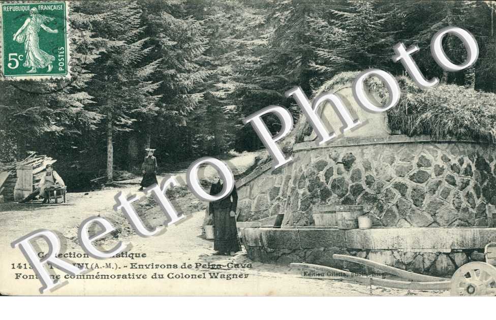 Environs de Peira-Caya. Fontaine commemorative du colonel wagner