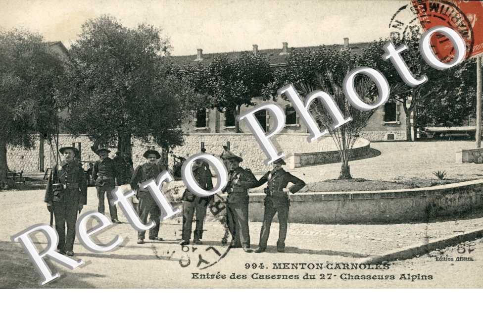 Menton-Carnoles, Entree des Casernes du 27-Chasseurs Alpins