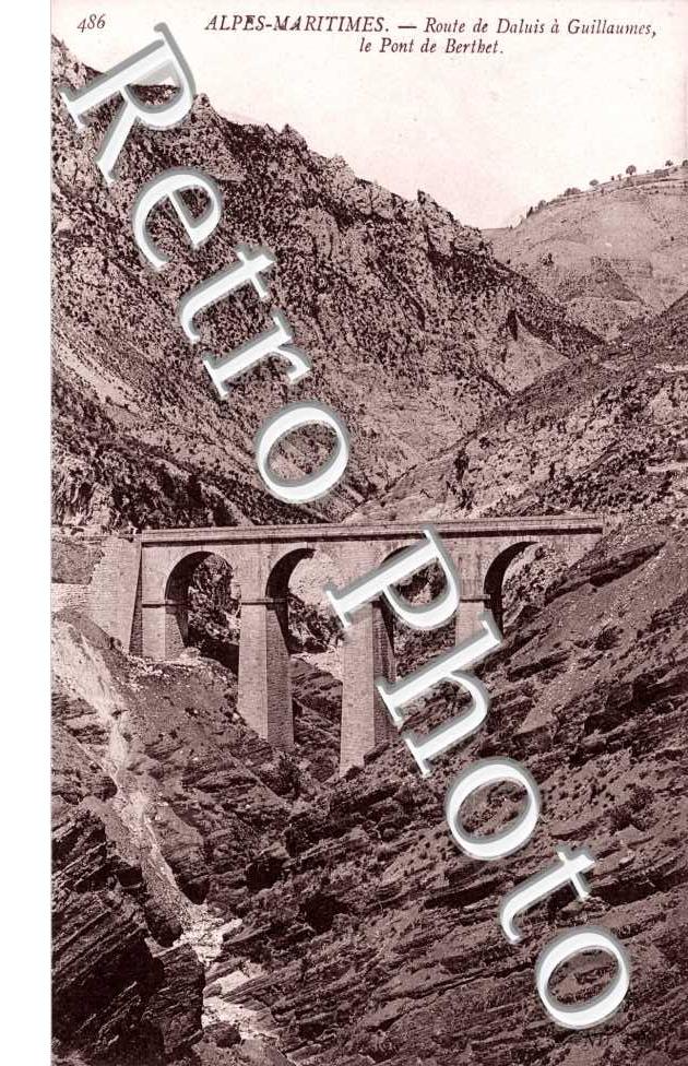 Route de Daluis a Guillaume - Le pont de Berthet