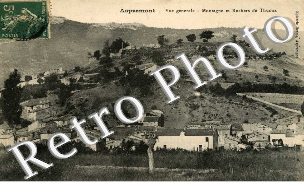 Vue generale  - montagne et rocher de Thuoux