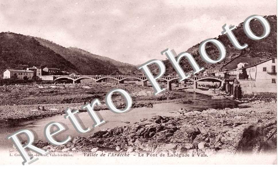 Vals-les-Bains, la Vallee de l'Ardeche, le Pont de Labegude a Vals