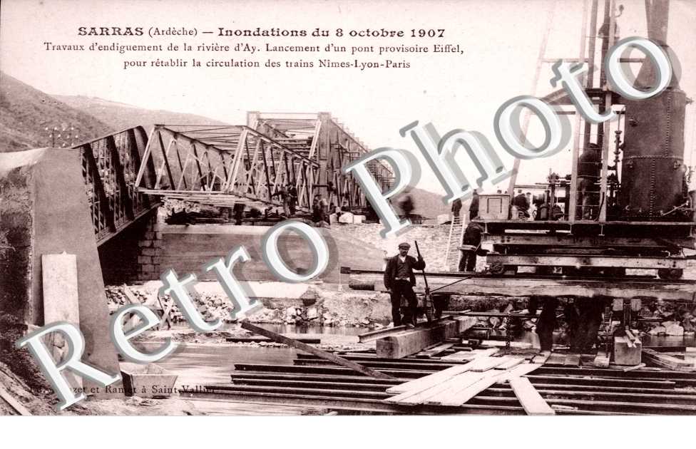 Innondations du 8 octobre 1907 Travaux d'endiguement