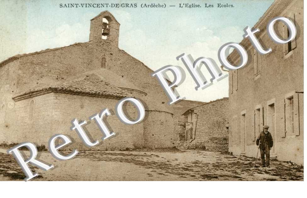 St Vincent de Gras, l'Eglise, les Ecoles