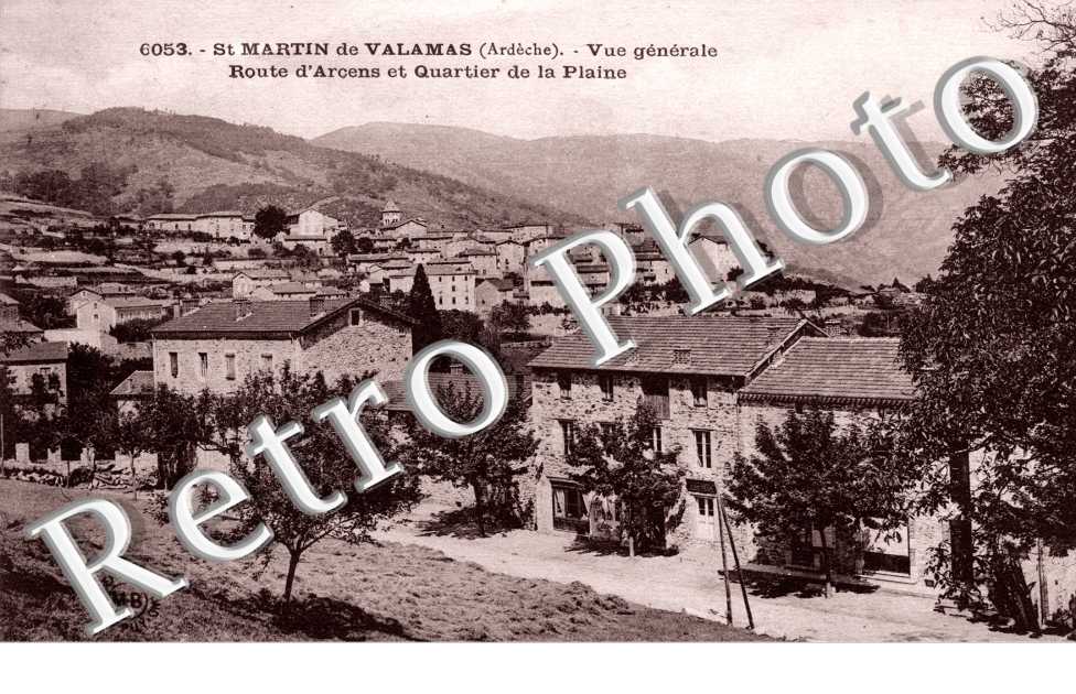 Vue generale, Route d'Arcens et Quartier de la Plaine