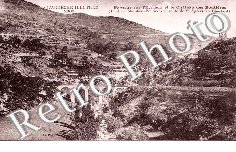 Paysage sur l'Eyrieux et le Chateau