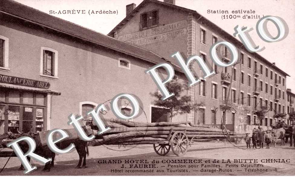 Saint-Agreve, Station Estivale, Grand Hotel du Commerce et de la Butte Chiniac