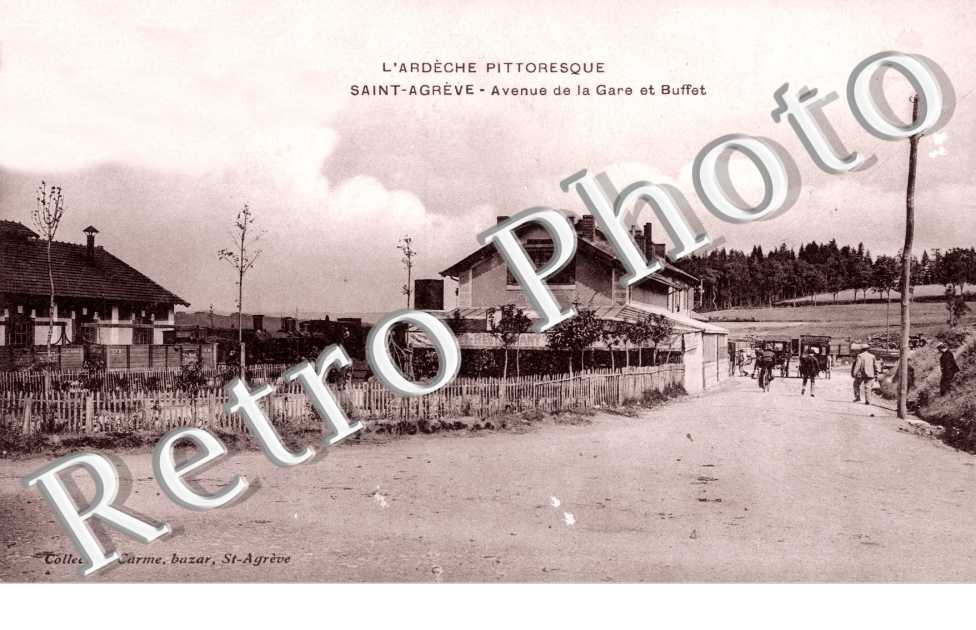 Saint-Agreve, Avenue de la Gare et Buffet
