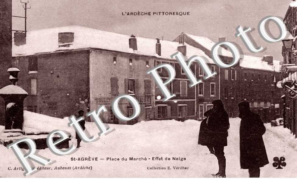 Place du marche - effet de neige