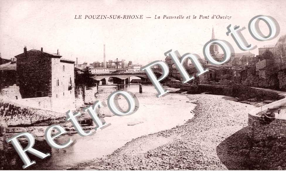 La passerelle et le pont d'Ouveze