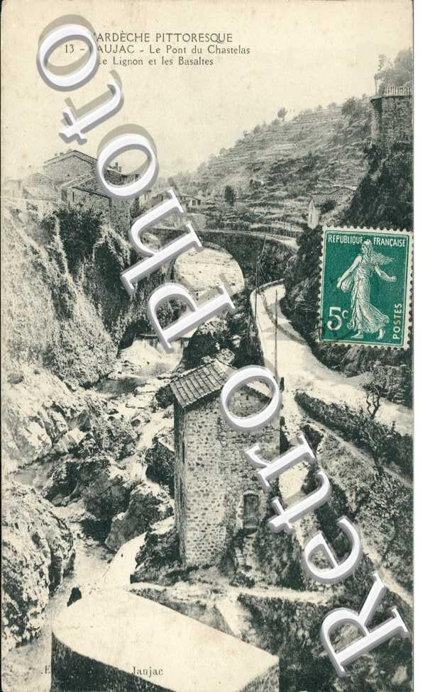 Le pont du Chastelas - Le Lignon et les basaltes