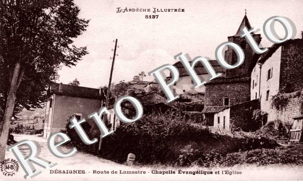 Route de Lamastre - Chapelle Evangelique et l'Eglise