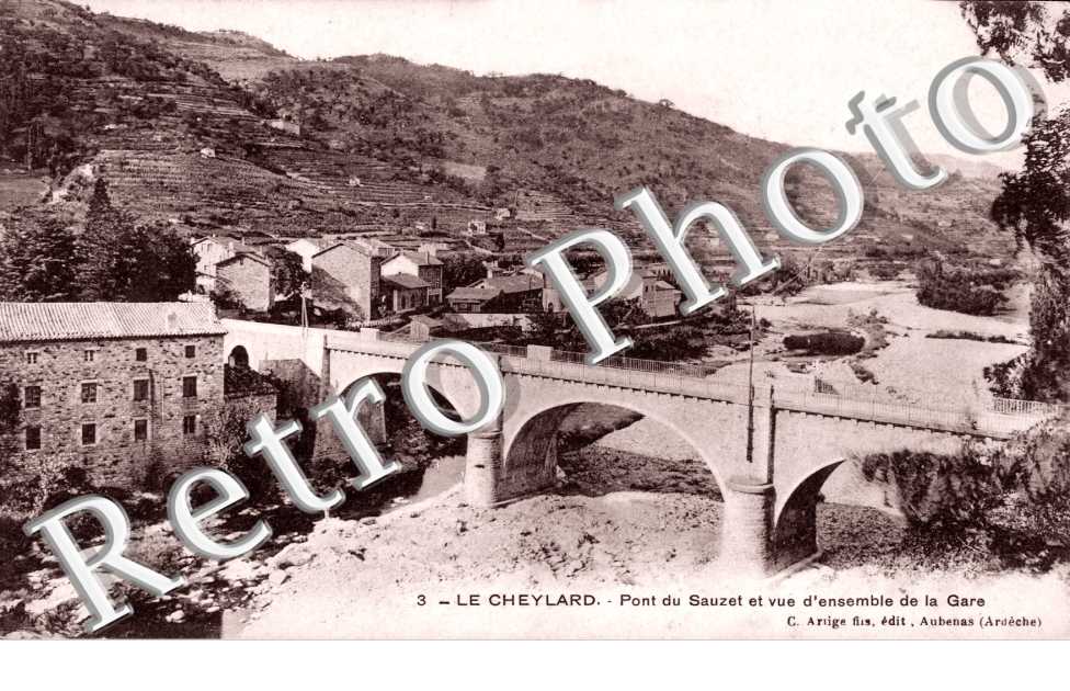 Pont du Sauzet et vue d'ensemble de la gare
