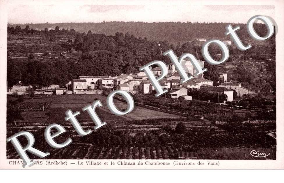 Le village et le chateau de Chambonas