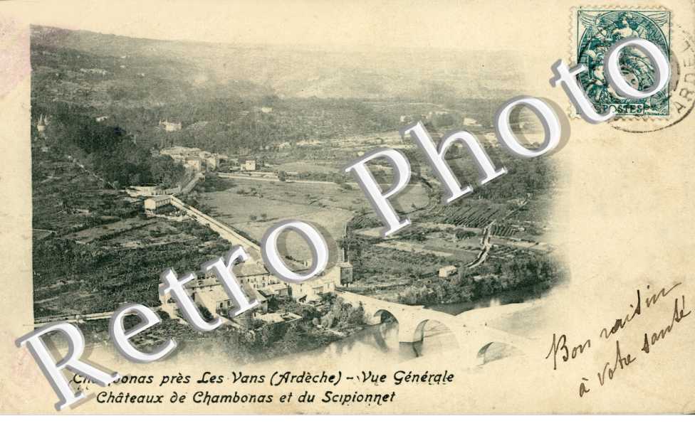 Vue generale - chateau de Chambonas