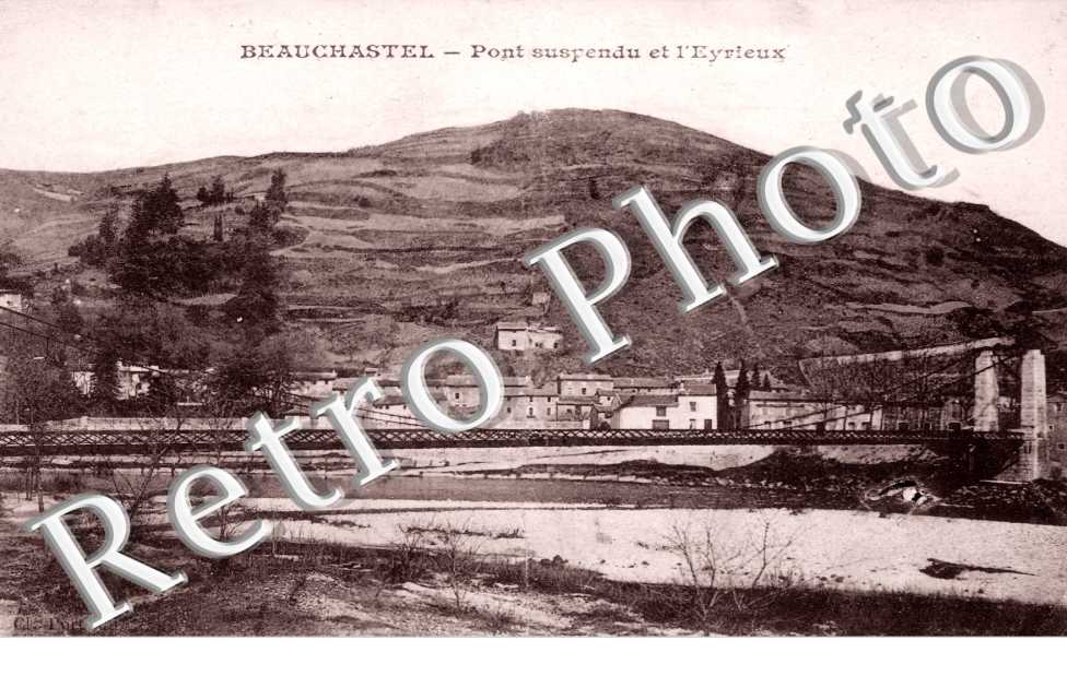 Pont suspendu et l'Eyrieux