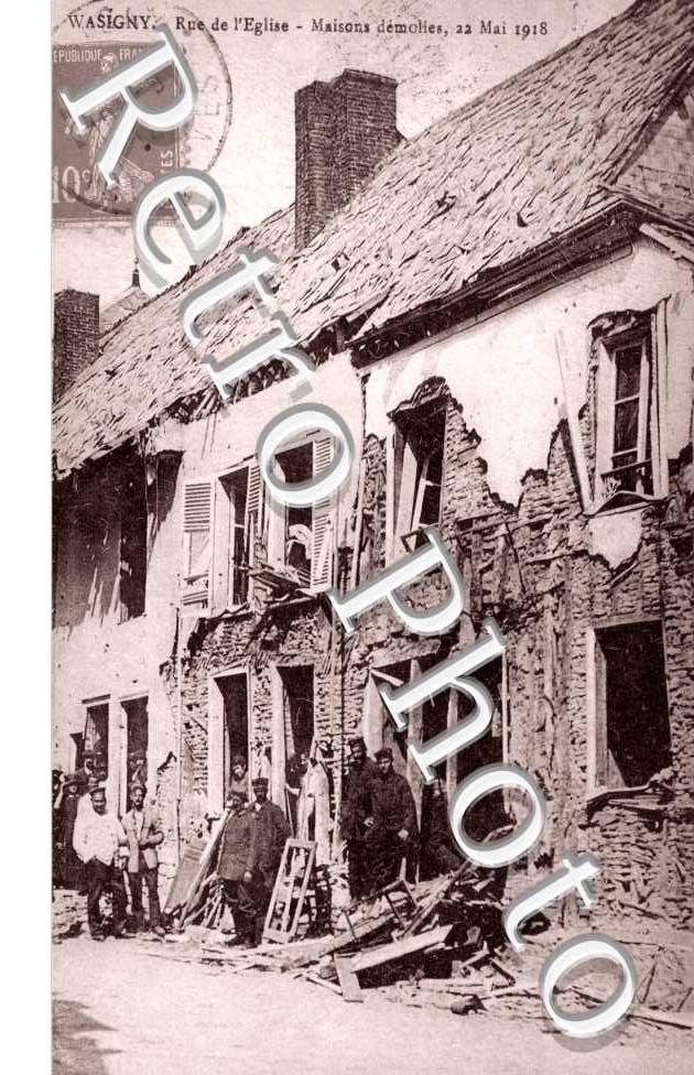 Rue de l'Eglise, Maisons demolies, 22 mai 1918