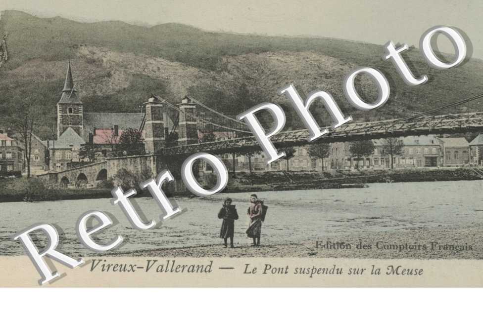 Vireux Vallerand - le pont suspendu sur la Meuse