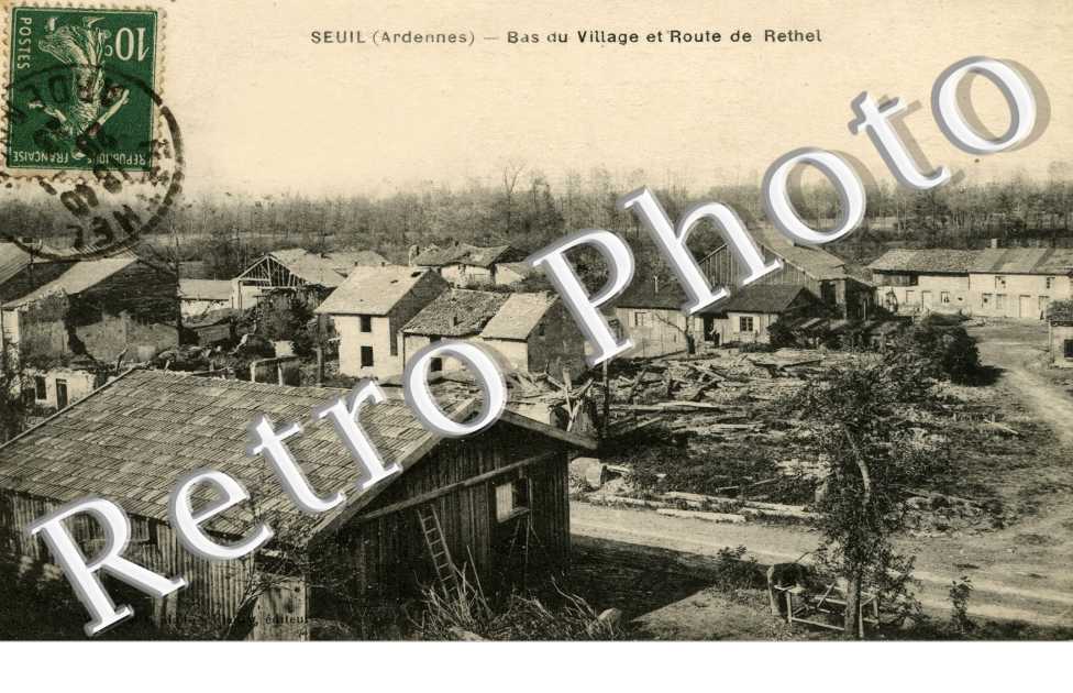 bas du village et route de Rethel