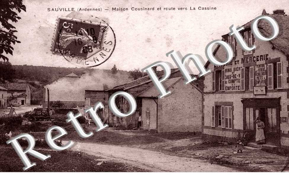 maison Cousinard et route vers La Cassine