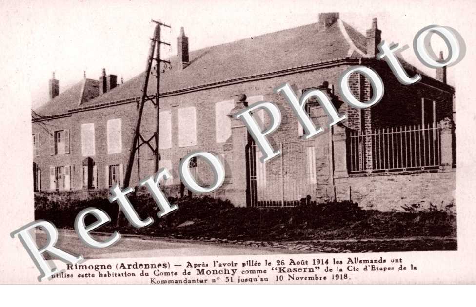 Habitation du Comte de Monchy utilisee comme Caserne par les Allemands en 1914