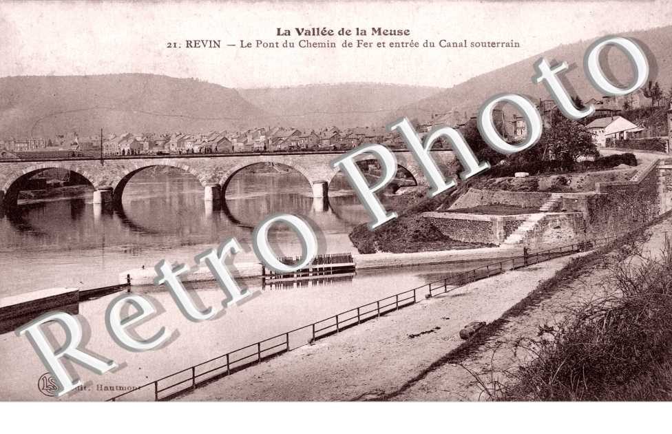 Le pont du chemin de fer et entrée du canal souterrain