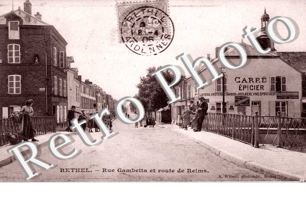 Rue Gambetta et Route de Reims